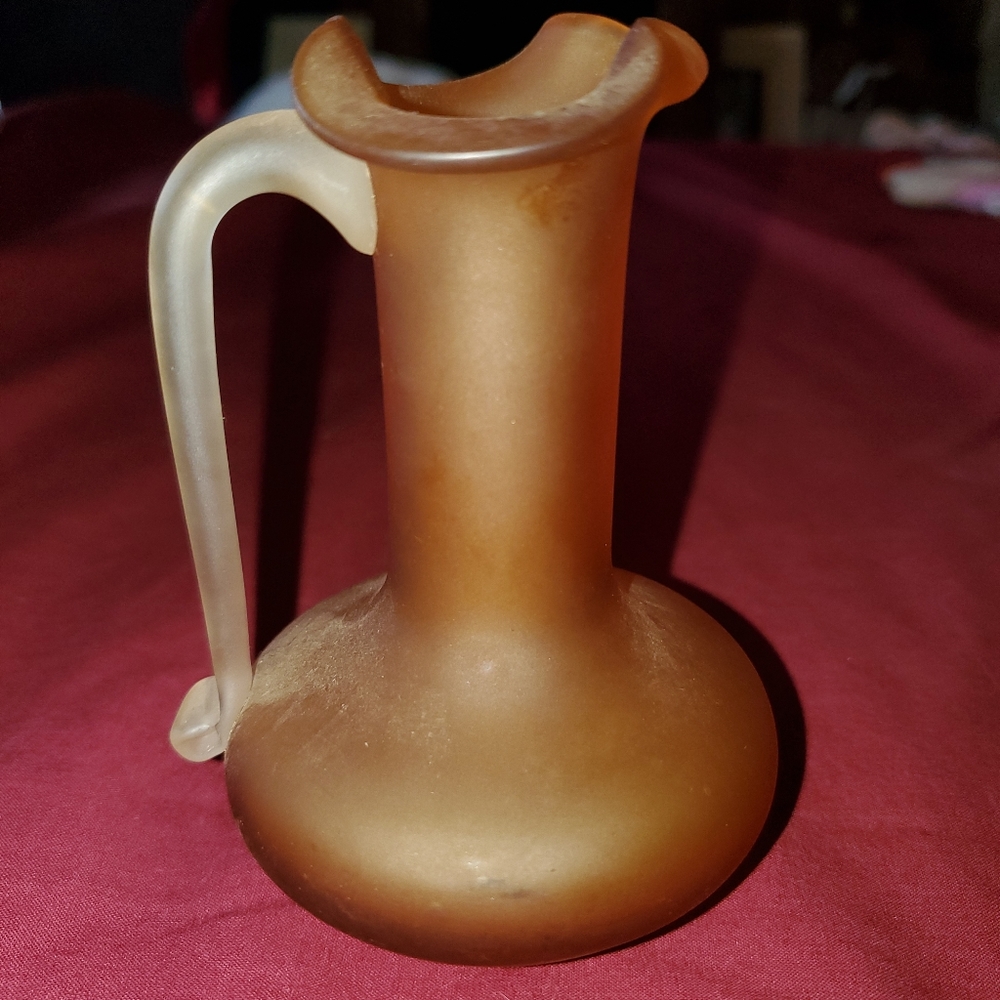 Estate Mini Vase Amber frosted